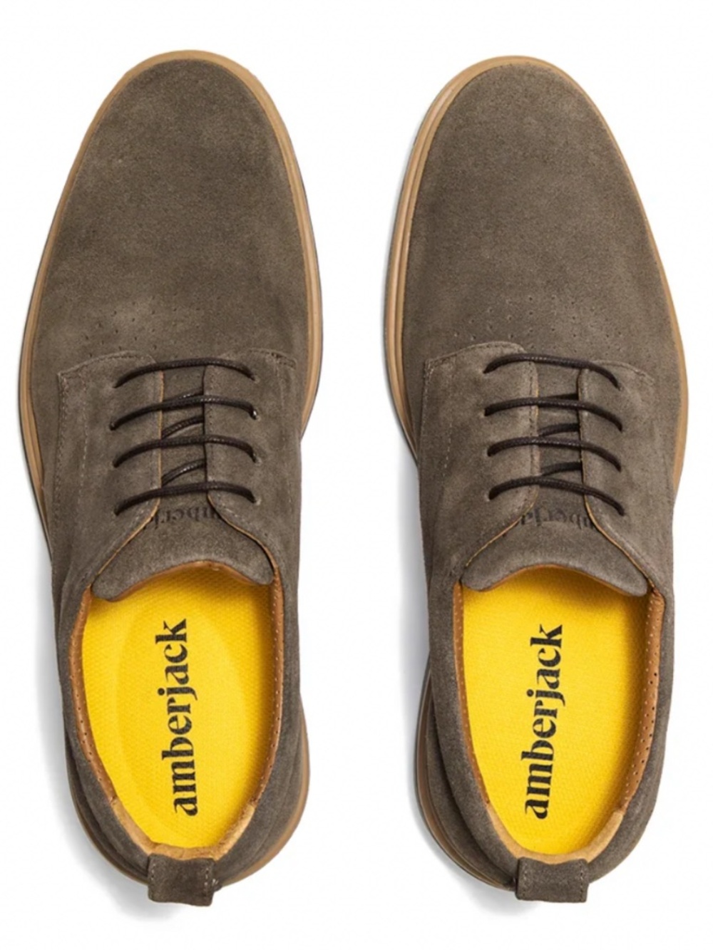 Amberjack the Original mens suede dress Oxford shoes slate 11.5 New